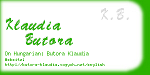 klaudia butora business card